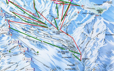 Mapa tras zjazdowych